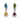 Bulgari Multi-Gem Allegra Earrings 18K White Gold Clip Ons
