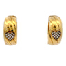 Fred Paris 1970s Diamond Heart Loop Earrings in 18 Karat Yellow Gold