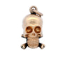 Victorian Skull and Bones Pendant made in 14 Karat Rose Gold