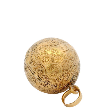 18 Karat Yellow Gold Articulated Multi-Photo Globe Locket 19th Century Antique