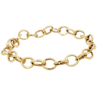 Tiffany & Co. 18K Clasping Charm Bracelet Yellow Gold 13 Charm Links 7.25"