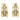 Vintage Diamond Huggie Hoop Earrings 14K Yellow Gold ~0.44ctw