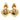Bulgari Doppio Cuore Earrings 18k Yellow Gold Heart Motif Dangle Earrings