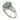 Estate Black Opal Ring Platinum Diamond Accents Size 5.5 ~1.61ctw
