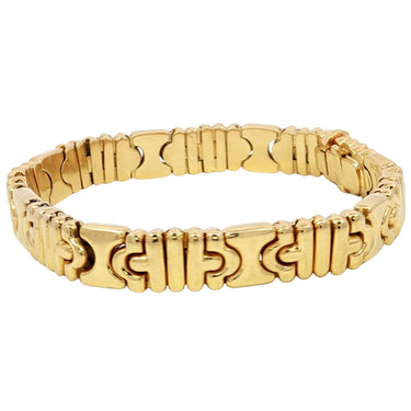 Bulgari Parentesi Bracelet 18K Yellow Gold Vintage 1970s 7" length