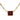 Aldo Cipullo Square Rhodonite Cabochon 18K Yellow Gold Necklace 1970