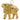 George Lederman Vintage Elephant Brooch in 18K Yellow Gold with Diamond and Ruby
