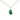 Vintage 14K Raw Emerald Pendant Necklace 20" ~9.6ctw Emerald