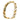 Bulgari 18K Curb Link Bracelet Tubular Two Tone White and Yellow Gold