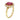 18K Ruby Diamond Halo Ring Estate Yellow Gold Size 6 ~2.59ctw