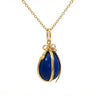 Schlumberger Tiffany & Co. Lapis Lazuli Egg Pendant Necklace 18K Yellow Gold