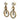 Edwardian Diamond Dangle Earrings Screw Backs 15K Platinum Topped ~1.13ctw
