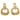 Seaman Schepps Madison White Topaz Earrings with Detachable Buckle in 18K YG