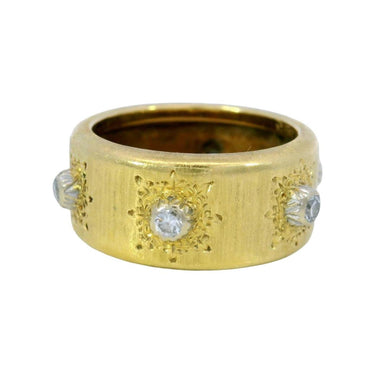 Buccellati Macri Diamond Ring by Gianmaria Buccellati 18K Yellow Gold Sz 4.5