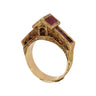 Nardi 18K Gold Ruby Ring Rialto Bridge Yellow Gold ~1.12ctw Rubies Size 5.5