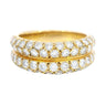 Van Cleef & Arpels 18K Pavé Diamond Ring French Yellow Gold ~1.55ctw