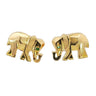 Cartier Elephant Stud Earrings Emerald Eyes 18K Yellow Gold