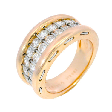 Cartier Paris Diamond Band Ring 18K Rose Gold Size 6