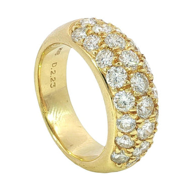 Estate Diamond Band 18K Yellow Gold Size 6.5 ~2.23ctw