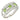 18K Diamond Demantoid Garnet Ring Estate White Gold ~1.1ctw