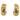 Bulgari Alveare Parentesi Hoop Earrings 18K Yellow Gold