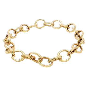 Tiffany & Co. 18K Clasping Charm Bracelet Yellow Gold 13 Charm Links 7.25"