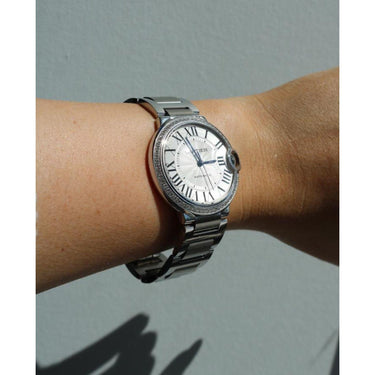 Cartier Ballon Bleu Diamond Bezel Automatic Watch 36MM Ref 4372