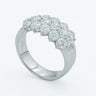 Modern Diamond Cluster Stackable Ring in 18 Karat White Gold