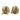 Vintage Two-Tone Diamond Cluster Earrings in 18K Gold ~ 2.3 CTW
