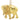George Lederman Vintage Elephant Brooch in 18K Yellow Gold with Diamond and Ruby