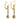 Edwardian Diamond Drop Earrings in Platinum-Topped 14K Yellow Gold