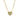 14K Diamond Puffy Heart Pendant Necklace Yellow Gold Size 16"
