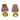 Vintage 18K Amethyst & Peridot Earrings 18K Yellow Gold