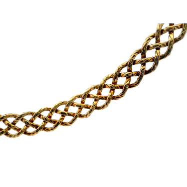 Buccellati Crepe De Chine Braided Link Necklace in 18 Karat Yellow Gold