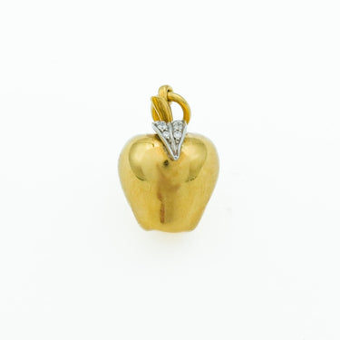 Tiffany & Co. Diamond Apple Charm Pendant in 18 Karat Yellow Gold