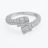 Modern Diamond Bypass Band Ring In 14 Karat White Gold