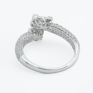 Modern Diamond Bypass Band Ring In 14 Karat White Gold