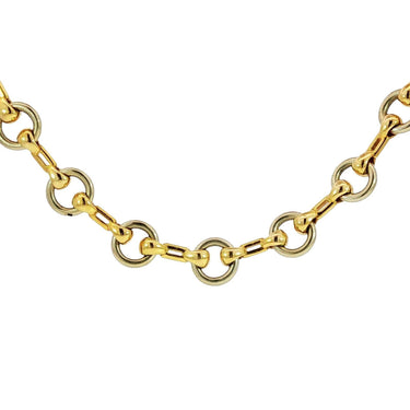 Cartier 18K Cable Link Necklace 18K Yellow and White Gold 27"