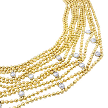 Cartier Draperie Diamond Necklace 10 Row 18K Yellow Gold With Box