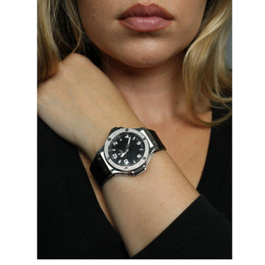 Hublot Big Bang 38mm Steel Diamond Bezel Quartz Rubber Strap