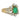 Antique Emerald Diamond Ring Edwardian Platinum Top 18K Yellow Gold F1 Emerald