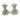 Marina B White Gold Diamond Earrings 18K Circa 1990s
