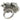 John Hardy Diamond Flower Ring Ayu Frangipani Collection Sterling Silver & 18K