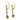 Edwardian Diamond Drop Earrings in Platinum-Topped 14K Yellow Gold