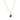 Vintage 14K Raw Emerald Pendant Necklace 20" ~9.6ctw Emerald