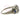 Art Deco C.D. Peacock Platinum Diamond Three Stone Band with Sapphire Accents