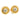 Marina B 18K Earrings Bolt Dome Clip Ons 18K Yellow and White Gold