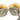 Marina B 18K Earrings Bolt Dome Clip Ons 18K Yellow and White Gold