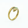 9 Karat Yellow Gold Snake Ring with Demantoid Garnet and Diamonds