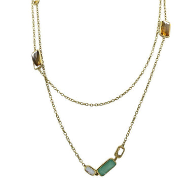 Ippolita Rock Candy Layered Necklace 18K Yellow Gold 40" Length Multi-Stones